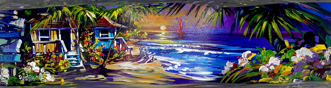 Favorite Things 2023 15x55 - Acrylic on Canvas - Huge - Wavy Stretcher Bars Original Painting by Steve Barton Favorite Things 2023 15x55 - Acrylic on Canvas - Huge - Wavy Stretcher Bars Original Painting by Steve Barton