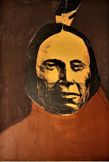 Red Cloud - Sioux 1974 41x30 Super Huge Limited Edition Print - Leonard Baskin Red Cloud - Sioux 1974 41x30 Super Huge Limited Edition Print - Leonard Baskin