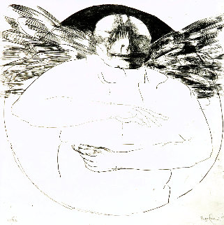 Malevolent Angel 1964 Limited Edition Print - Leonard Baskin