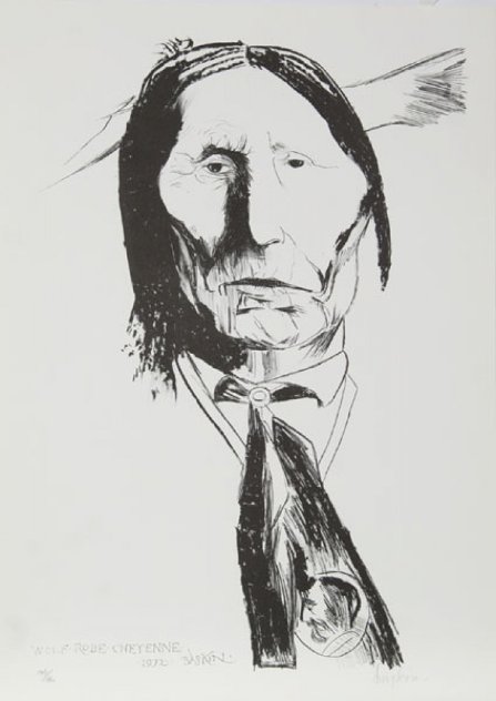 Wolf Robe - Cheyenne 1972 Limited Edition Print by Leonard Baskin