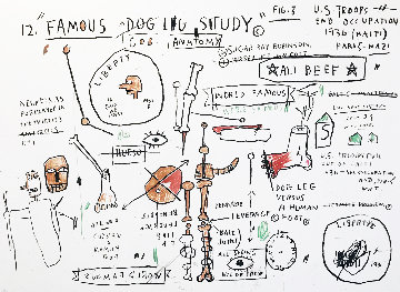Dog Leg Study 1982 Limited Edition Print - Jean Michel Basquiat Dog Leg Study 1982 Limited Edition Print - Jean Michel Basquiat