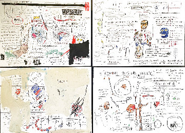 Wolf Sausage, King Brand, Dog Leg Study, and Undiscovered Genius AP 2019 Suite of 4 Limited Edition Print - Jean Michel Basquiat