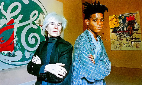 Jean Michel Basquiat and Andy Warhol at the Tony Shafrazi Gallery HS Photography - Jean Michel Basquiat