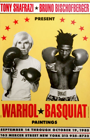 Tony Shafrazi Presents Warhol Basquiat Boxing Poster 1985 Limited Edition Print - Jean Michel Basquiat