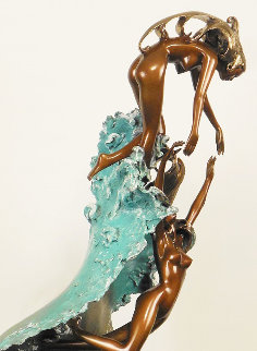 Dancing With Waves Bronze Sculpture 1987 22 in Sculpture - Angelo Basso Dancing With Waves Bronze Sculpture 1987 22 in Sculpture - Angelo Basso