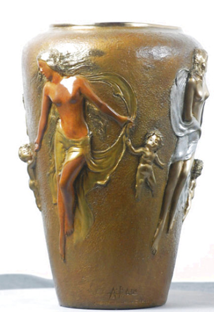 Seraphim Bronze Vase Sculpture 2000 13 in Sculpture by Angelo Basso