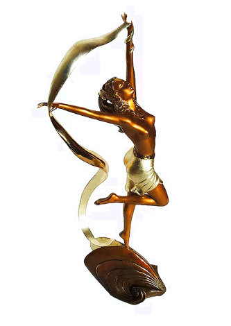 Ondine: Large Bronze Sculpture 1995 31 in - Huge Sculpture - Angelo Basso