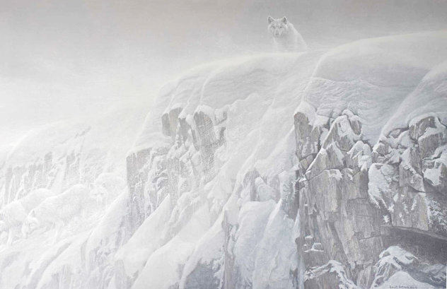 Artic Cliff - White Wolves 1991 Limited Edition Print by Robert Bateman