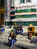 Sitting on the Steps of the Duomo 2009 31x68  -Huge - Florence, Italy Original Painting by Matthew Bates - 4