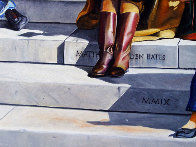 Sitting on the Steps of the Duomo 31x68 2009 31x68 Huge- Florence Italy Original Painting by Matthew Bates - 6 Sitting on the Steps of the Duomo 31x68 2009 31x68 Huge- Florence Italy Original Painting by Matthew Bates - 6