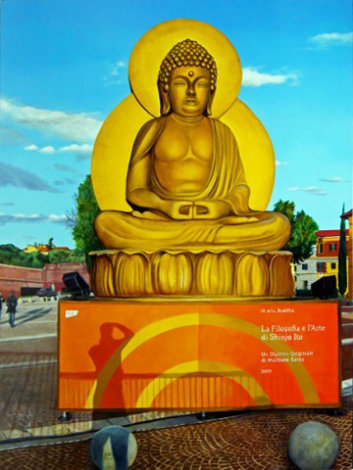 In Arte, Buddha (Omaggio a Shinjo Ito) 2009 39x29 Original Painting - Matthew Bates
