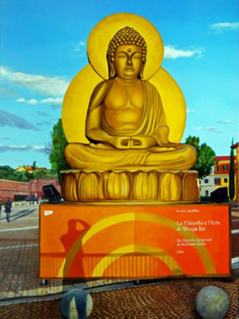 In Arte, Buddha (Omaggio a Shinjo Ito) 2009 39x29 Original Painting by Matthew Bates