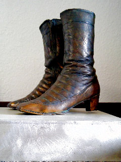 Vikki's Boots Bronze Sculpture 19 in  Sculpture - John Battenberg