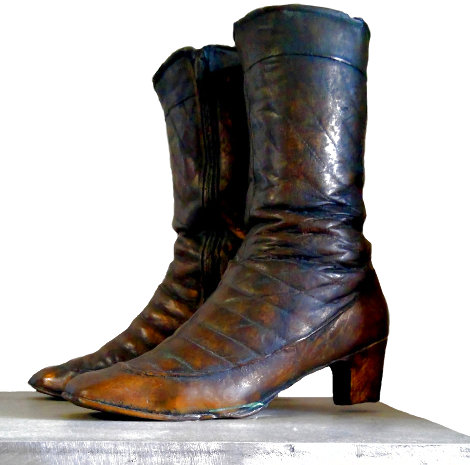 Vikki's Boots Unique Bronze Sculpture 19 in Sculpture - John Battenberg