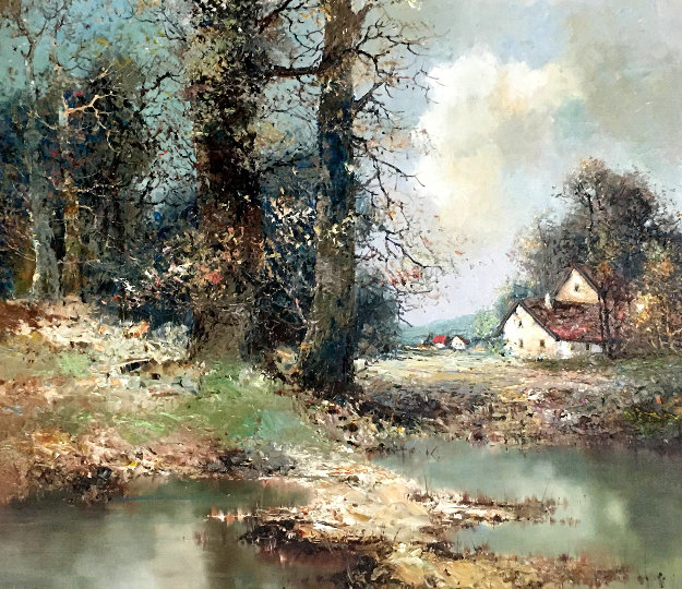 willi bauer Landscape, Original Painting , Untitled by Willi Bauer ...