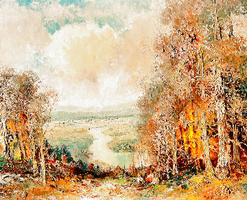 Landscape 31x36 Original Painting - Willi Bauer
