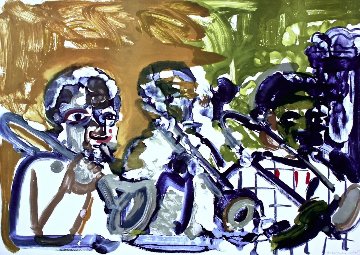 Brass Section (Jamming At Minton's) 1979 Limited Edition Print - Romare Bearden Brass Section (Jamming At Minton's) 1979 Limited Edition Print - Romare Bearden