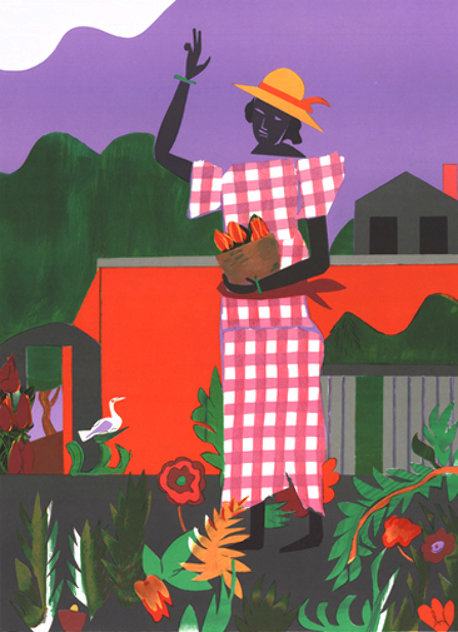 Girl in the Garden 1979 Limited Edition Print by Romare Bearden