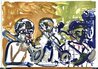 Brass Section (Jamming at Mintons) PP 1979 Limited Edition Print by Romare Bearden - 1