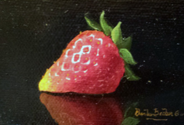Sensual Strawberry 2010 8x11 Original Painting by Charles Becker