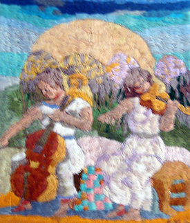 Untitled Unique Mythology Tapestry 1989 13x11 Tapestry - Rosemarie Beck Untitled Unique Mythology Tapestry 1989 13x11 Tapestry - Rosemarie Beck