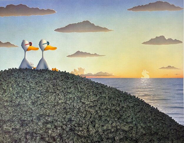Failure of Capitalism 1983 Lithograph 29x24 by Michael Bedard