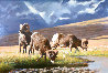 Big Horn Sheep in the Foothills 1960 28x33 - California Original Painting by Tom Beecham - 0