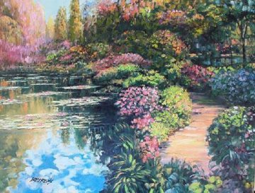 Giverny Path Embellished 2010 Limited Edition Print - Howard Behrens