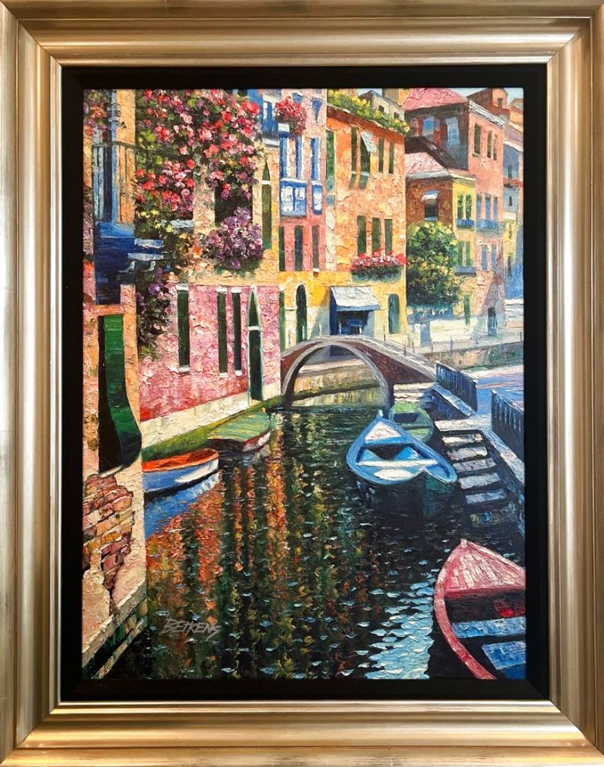 Romantic Canal Embellished 2010 Limited Edition Print by Howard Behrens Romantic Canal Embellished 2010 Limited Edition Print by Howard Behrens
