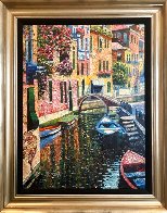 Romantic Canal Embellished 2010 Limited Edition Print by Howard Behrens - 0 Romantic Canal Embellished 2010 Limited Edition Print by Howard Behrens - 0