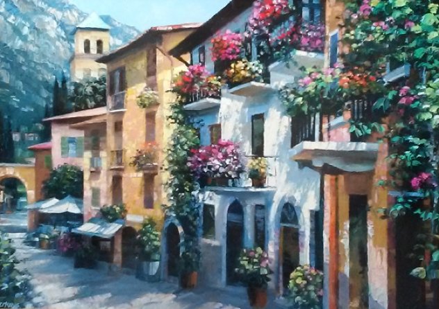 Village Hideaway Heavily Embellished 2010 Limited Edition Print by Howard Behrens