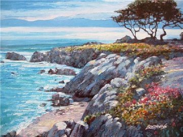 Monterey Bay After the Rain 2010 Embellished Limited Edition Print - Howard Behrens Monterey Bay After the Rain 2010 Embellished Limited Edition Print - Howard Behrens