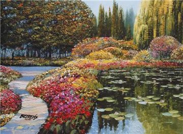 Colors of Giverny Embellished 2010 Limited Edition Print - Howard Behrens