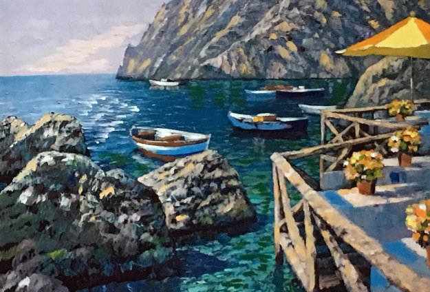 Cafe Capri AP Embellished 2003 Limited Edition Print by Howard Behrens Cafe Capri AP Embellished 2003 Limited Edition Print by Howard Behrens