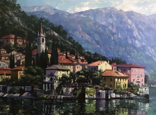 Reflections of Lake Como 2000 - Italy Limited Edition Print by Howard Behrens