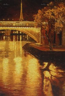 Twilight on the Seine I 2010 Embellished Limited Edition Print - Howard Behrens