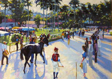 A Day At the Races 1991 Embellished Limited Edition Print - Howard Behrens