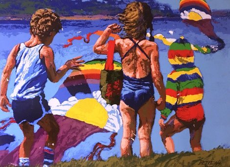 Kids N Kites 1982 Limited Edition Print - Howard Behrens