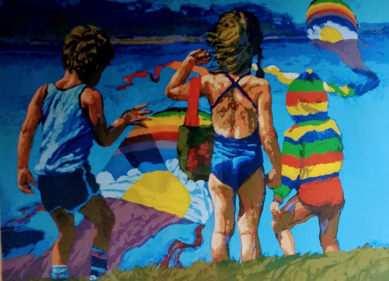 Kids And Kites 1982 Limited Edition Print by Howard Behrens Kids And Kites 1982 Limited Edition Print by Howard Behrens