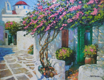 Memories of Mykonos Embellished 1998 Limited Edition Print - Howard Behrens Memories of Mykonos Embellished 1998 Limited Edition Print - Howard Behrens
