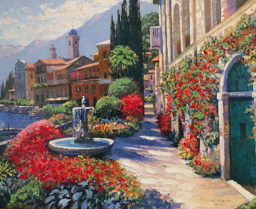Along Lake Como #2 2007 Embellished Limited Edition Print - Howard Behrens Along Lake Como #2 2007 Embellished Limited Edition Print - Howard Behrens