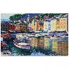 Portofino Harbor 1992 Embellished Limited Edition Print by Howard Behrens - 1 Portofino Harbor 1992 Embellished Limited Edition Print by Howard Behrens - 1