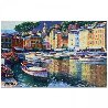 Portofino Harbor 1992 Embellished - Italy Limited Edition Print by Howard Behrens - 1