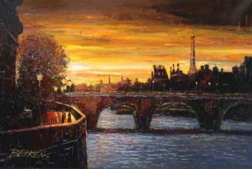 Twilight on the Seine II 2010 Embellished Limited Edition Print - Howard Behrens