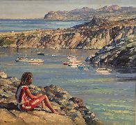 Untitled Seascape 49x53 Super Huge Original Painting by Howard Behrens - 1 Untitled Seascape 49x53 Super Huge Original Painting by Howard Behrens - 1
