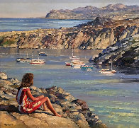 Untitled Seascape 49x53 Huge Original Painting by Howard Behrens - 0
