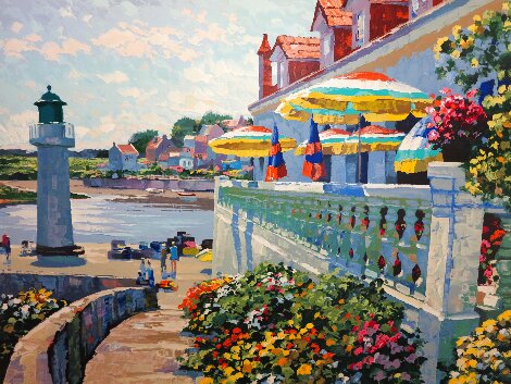 Lighthouse at Sauzon 1990 - France - Huge Limited Edition Print - Howard Behrens