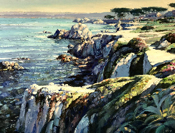 Monterey Walkway 44x56  Huge - California  Original Painting - Howard Behrens