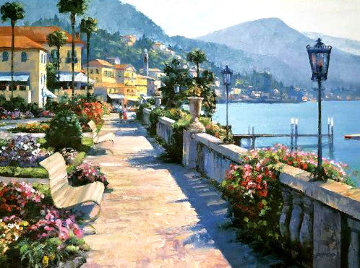 Bellagio Promenade 1991 - Italy Limited Edition Print - Howard Behrens