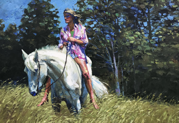 Dee Dee 1981 39x55 - Huge Original Painting - Howard Behrens